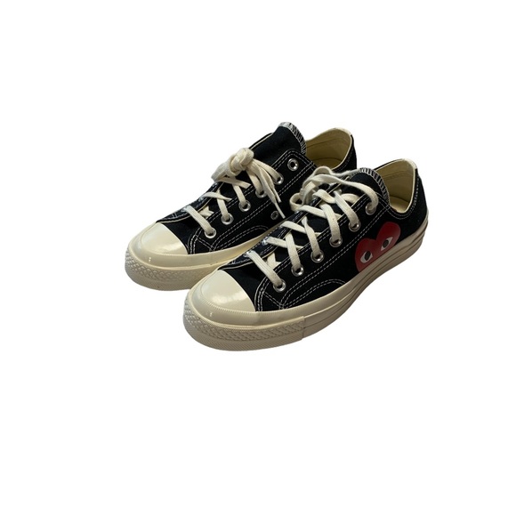 Converse x Comme de Garçons Play Chuck 70 Black/White/Red Sneaker Women’s Size 8 - Picture 3 of 10
